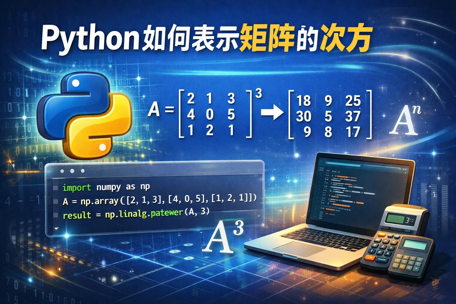 python如何表示矩阵的次方
