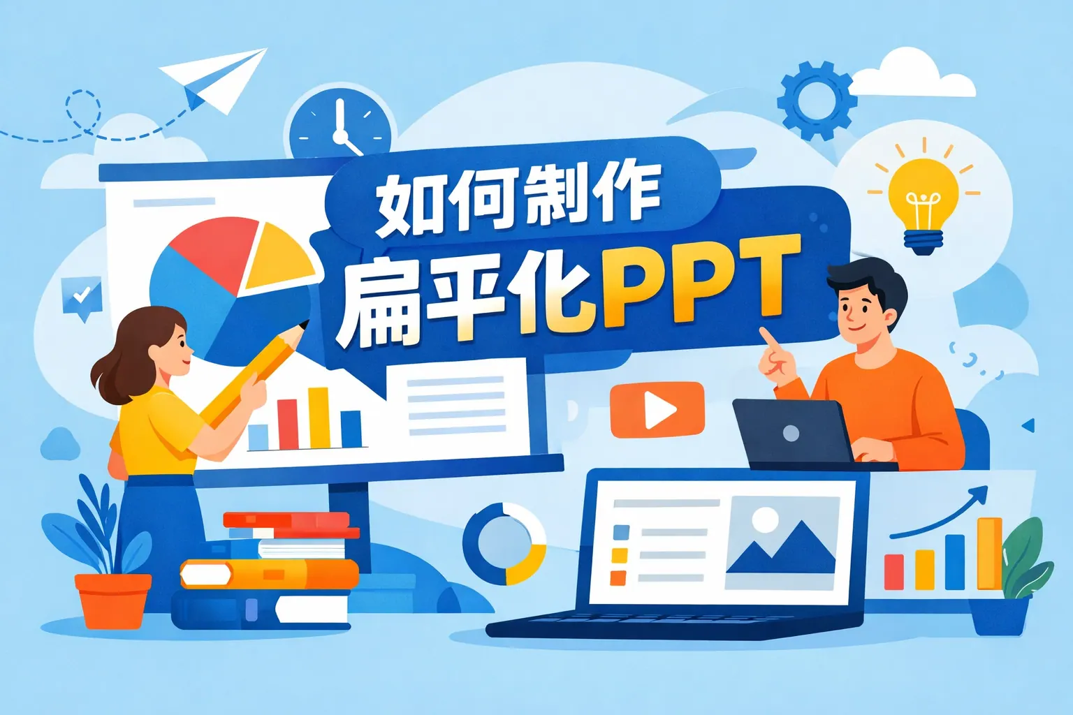 如何制作扁平化ppt