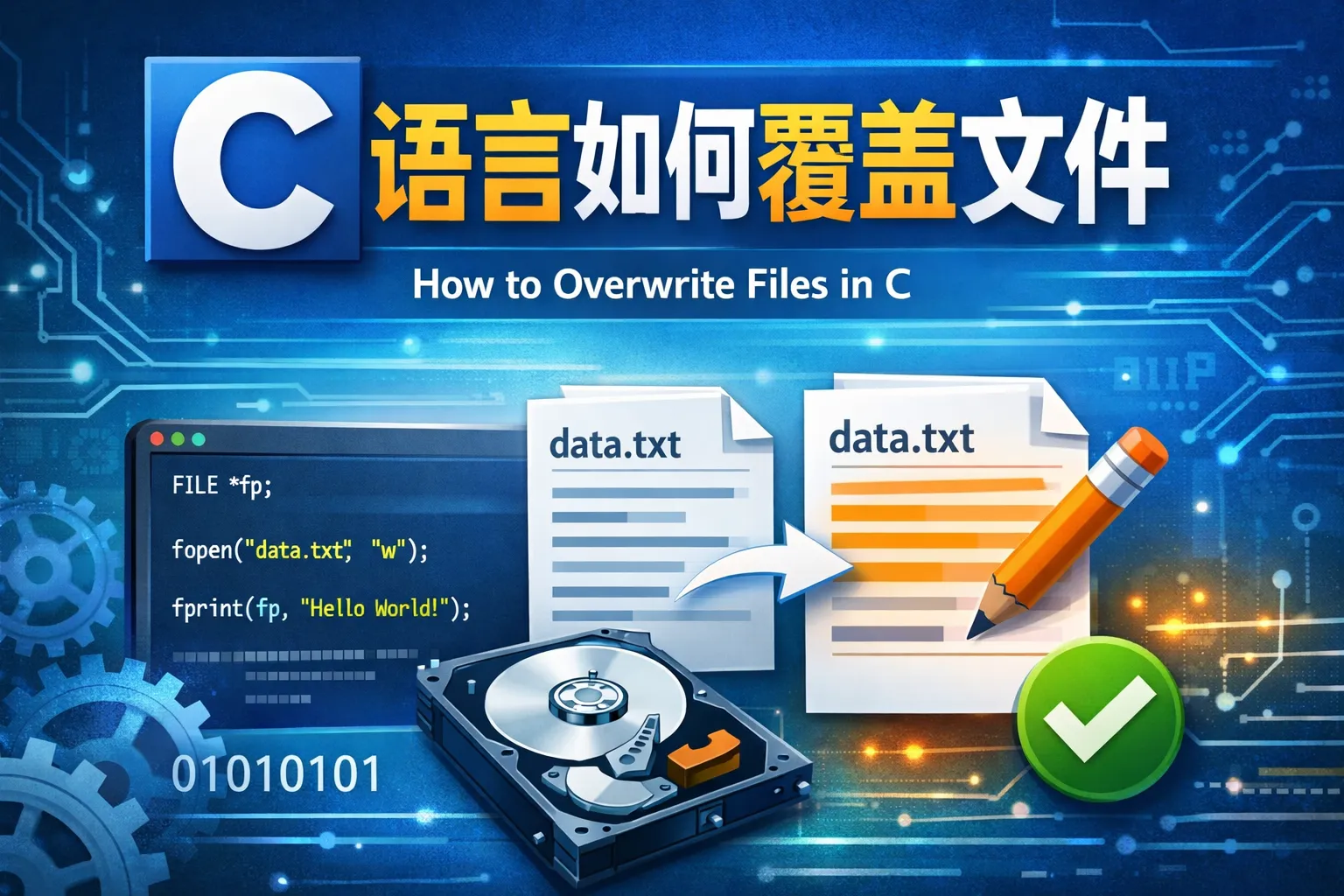 c语言如何覆盖文件