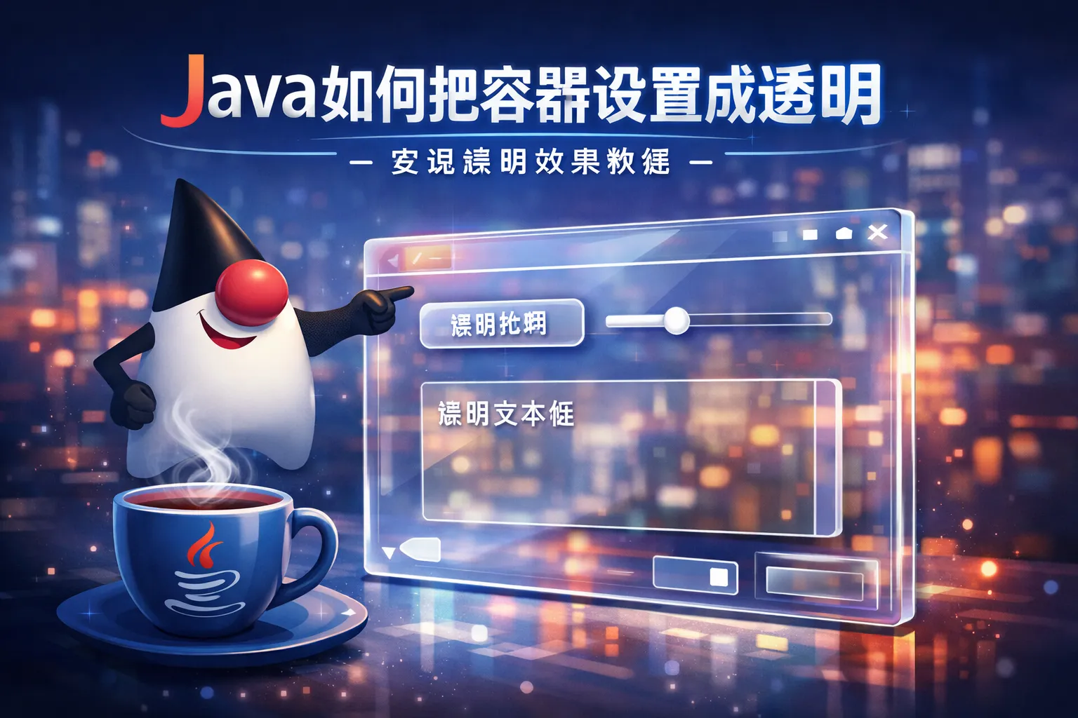 java如何把容器设置成透明