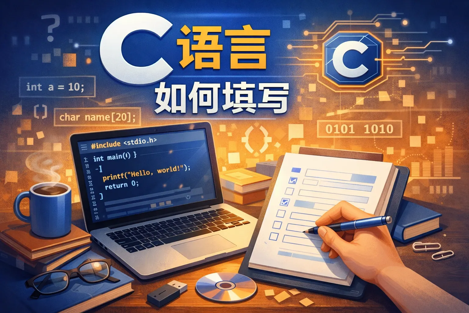 c语言如何填写