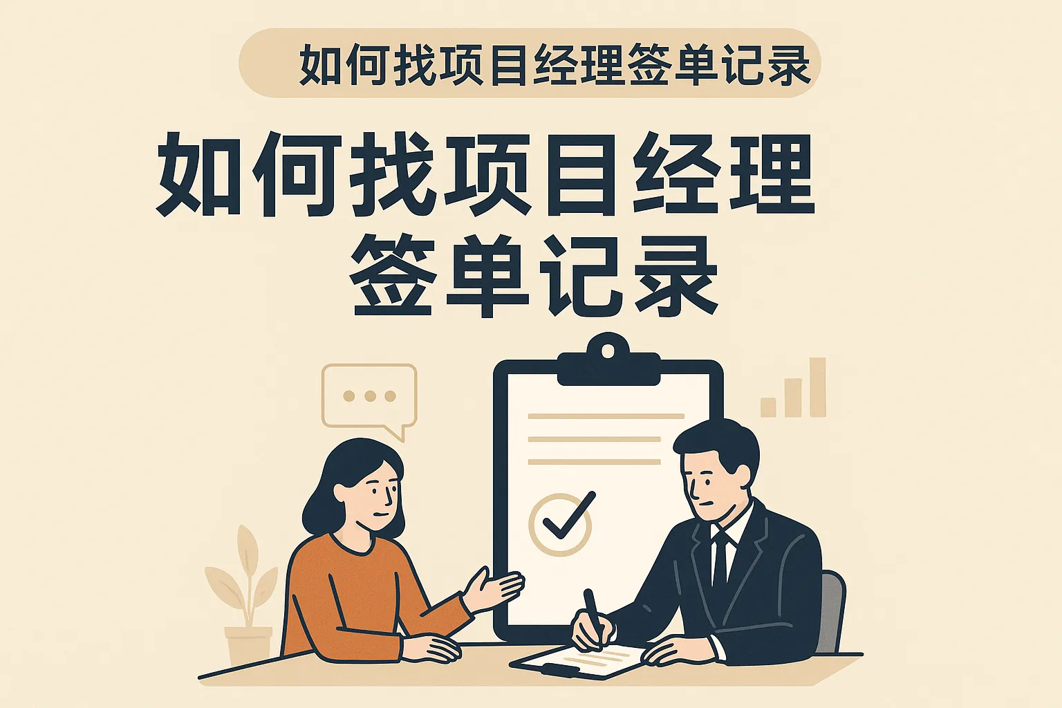 如何找项目经理签单记录