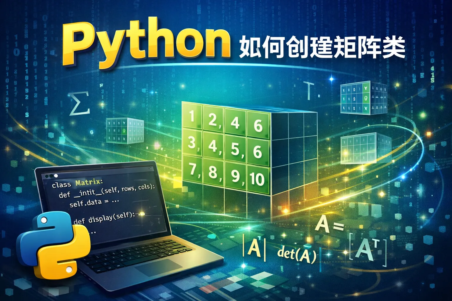 python如何创建矩阵类