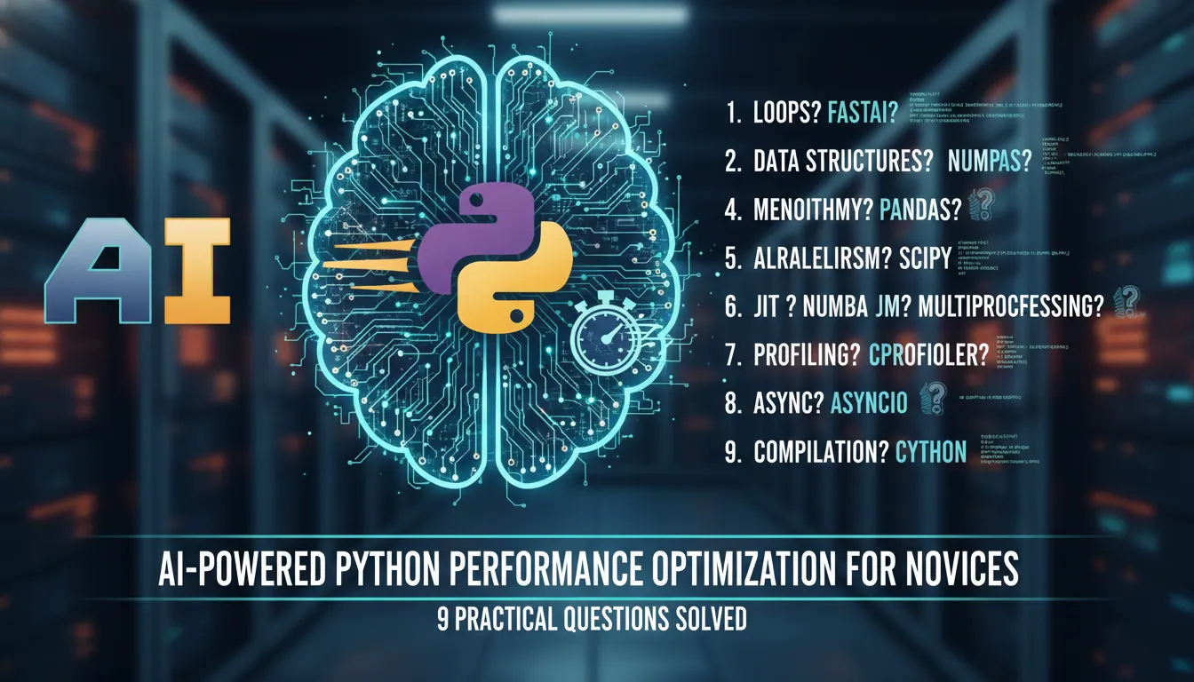 Python新手用AI做Python性能优化，9个实战问题