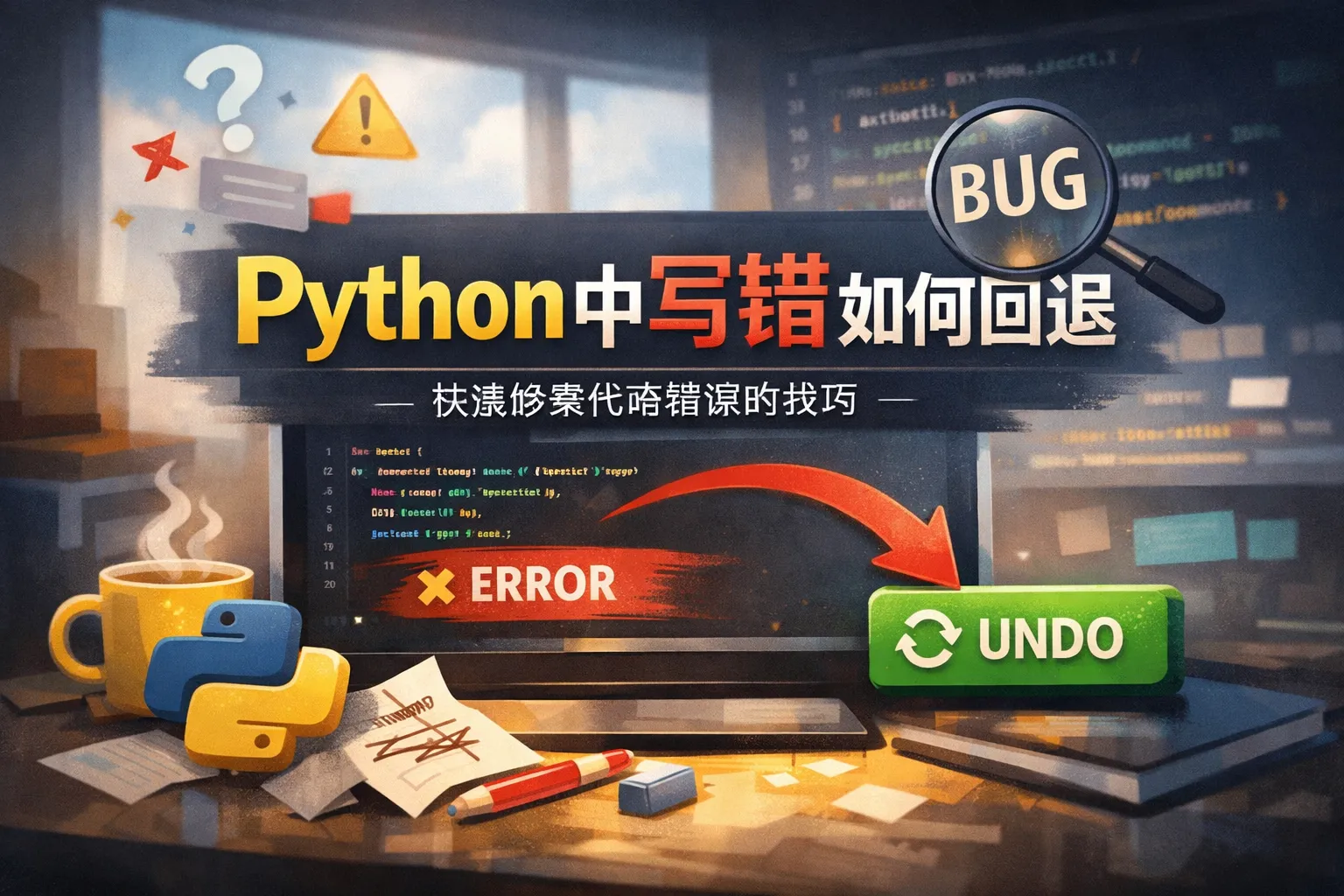 python中写错如何回退