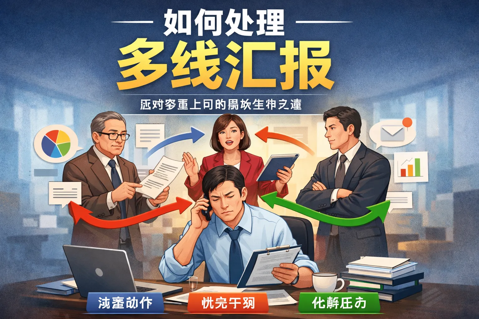 如何处理多线汇报