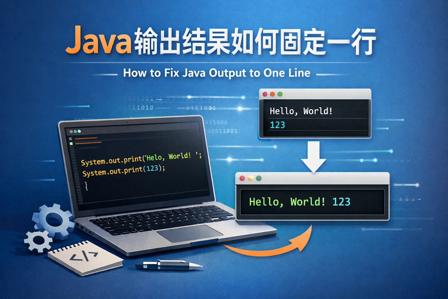 java输出结果如何固定一行