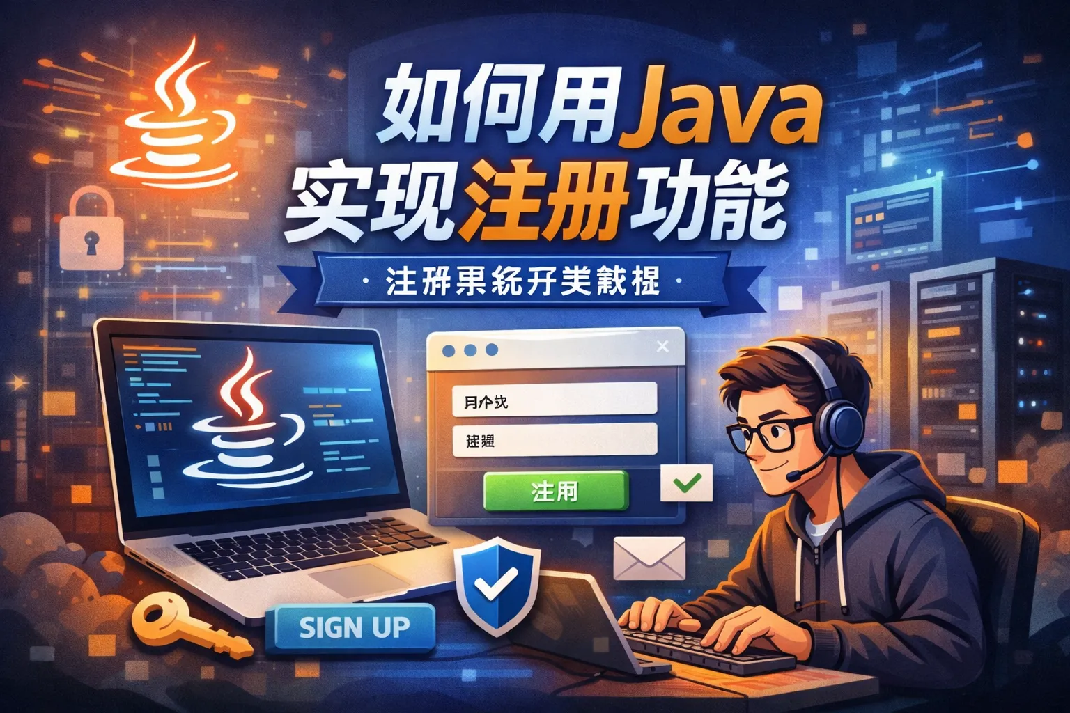 如何用java实现注册功能