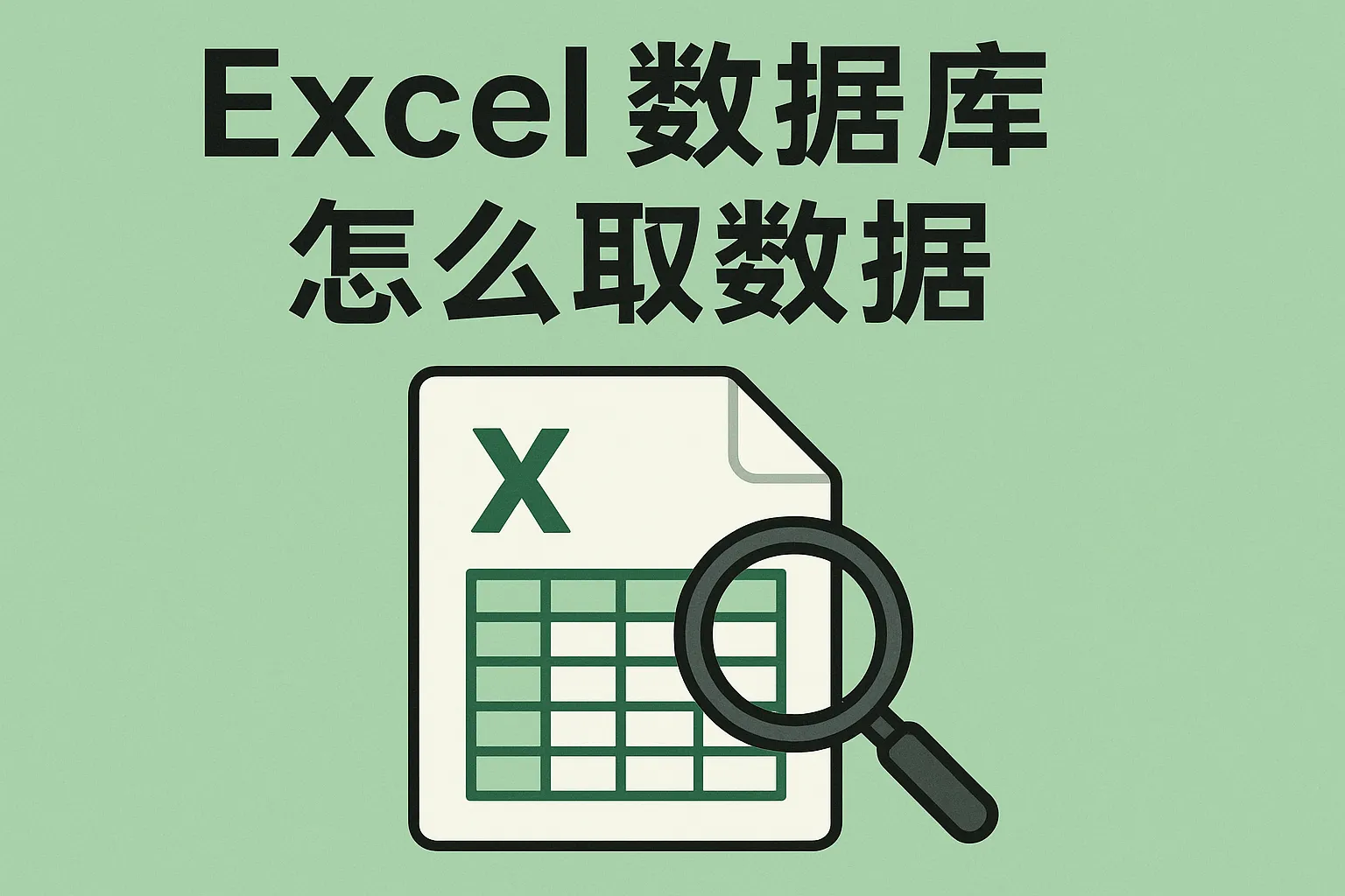 excel数据库怎么取数据