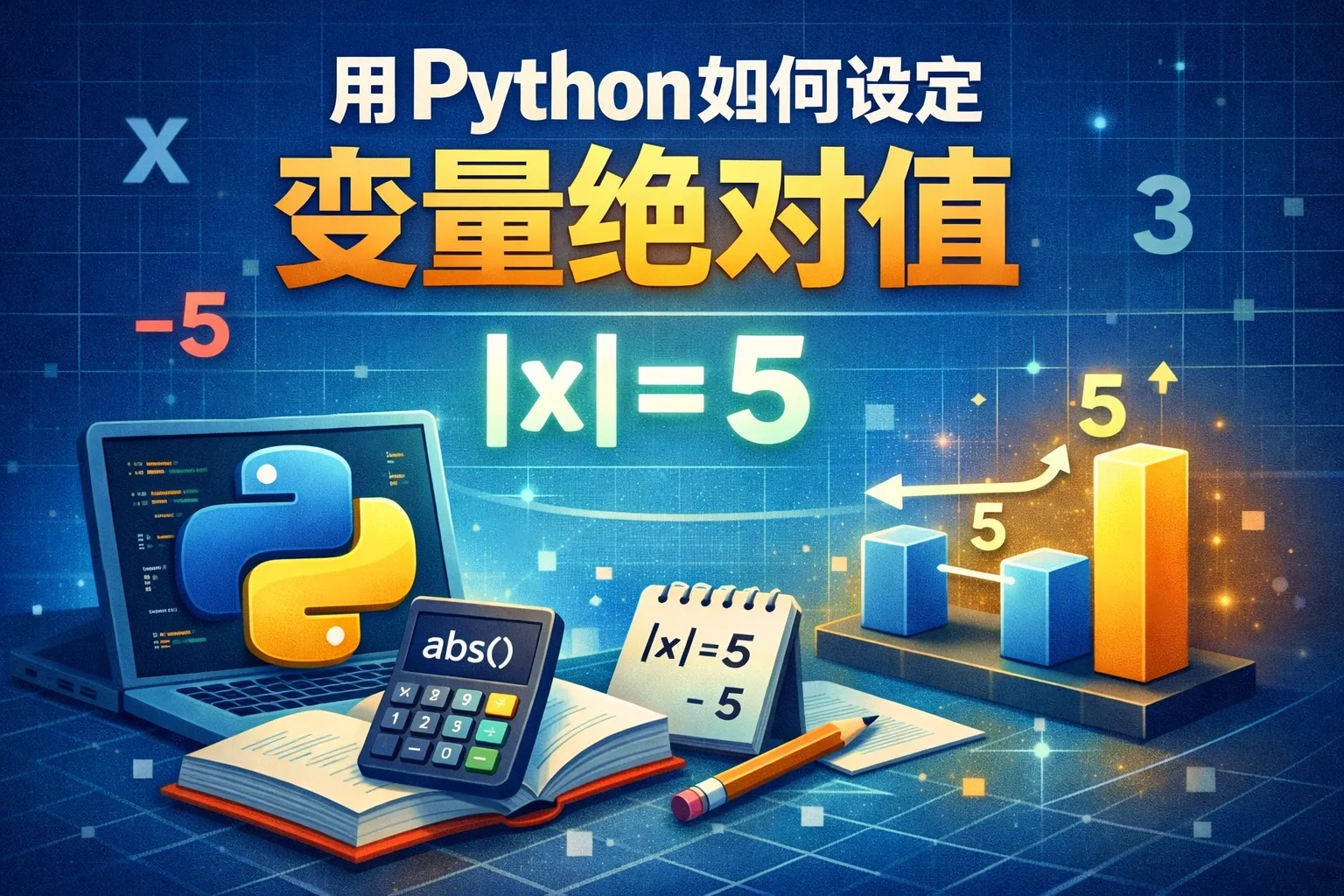 用python如何设定变量绝对值