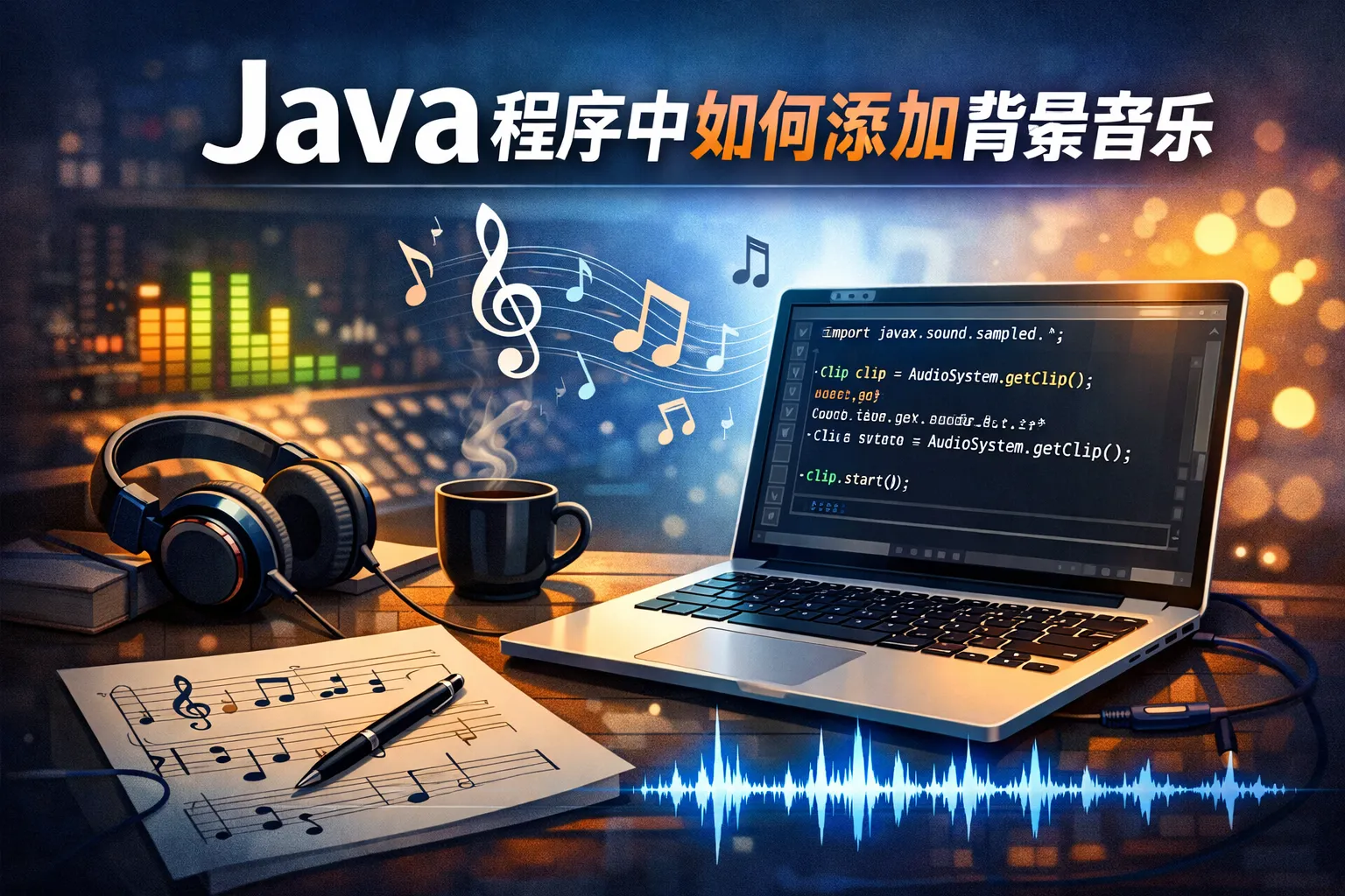 java程序中如何添加背景音乐