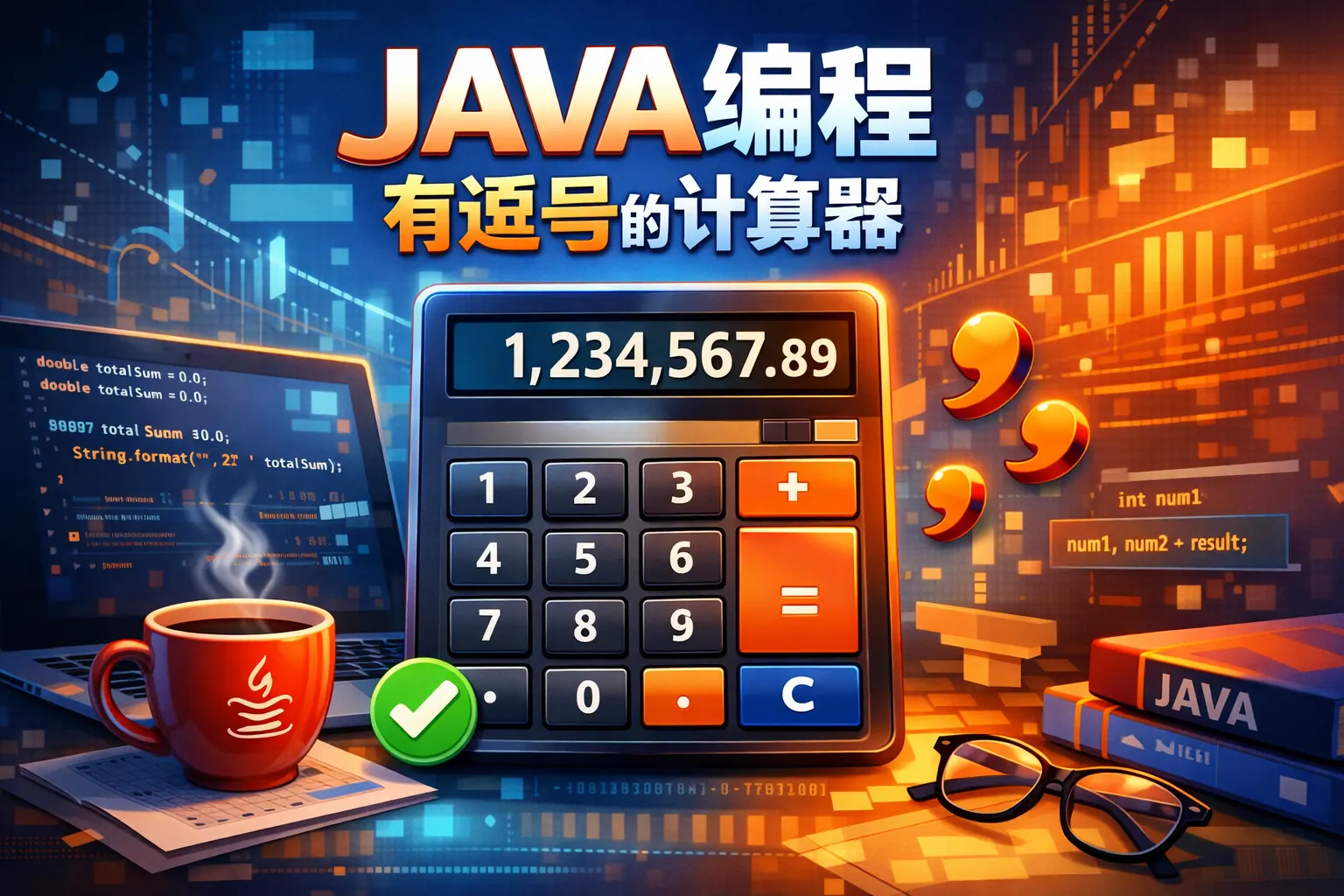 JAVA编程有逗号的计算器
