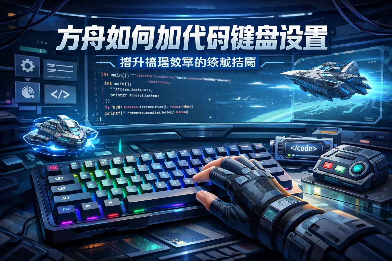 方舟如何加代码键盘设置