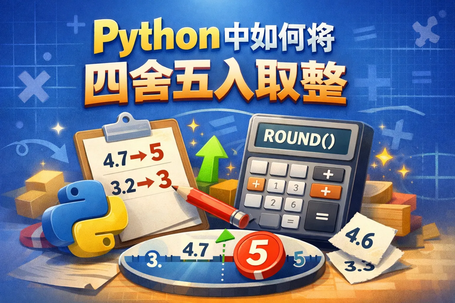 python中如何将四舍五入取整