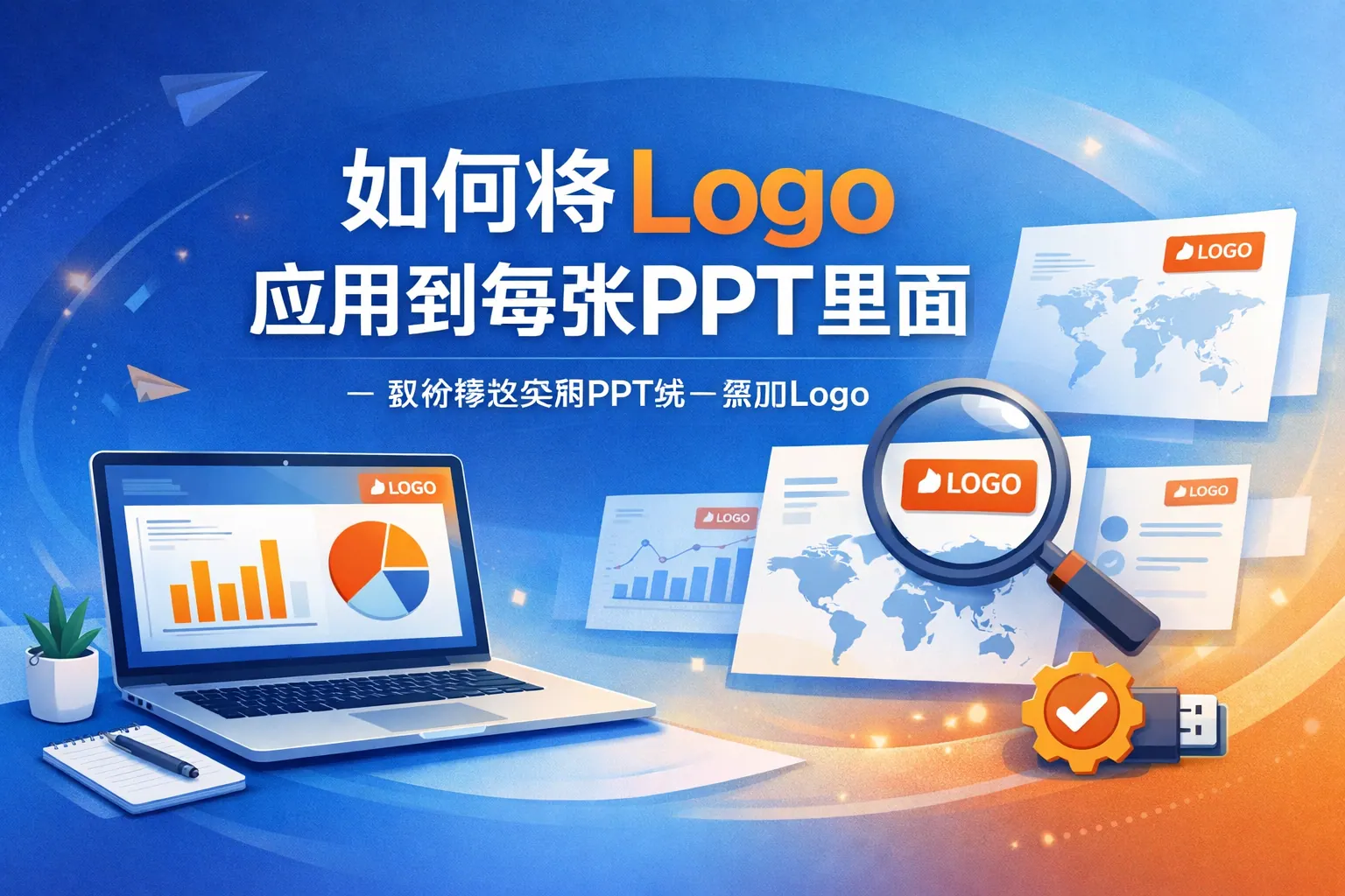 如何将logo应用到每张ppt里面