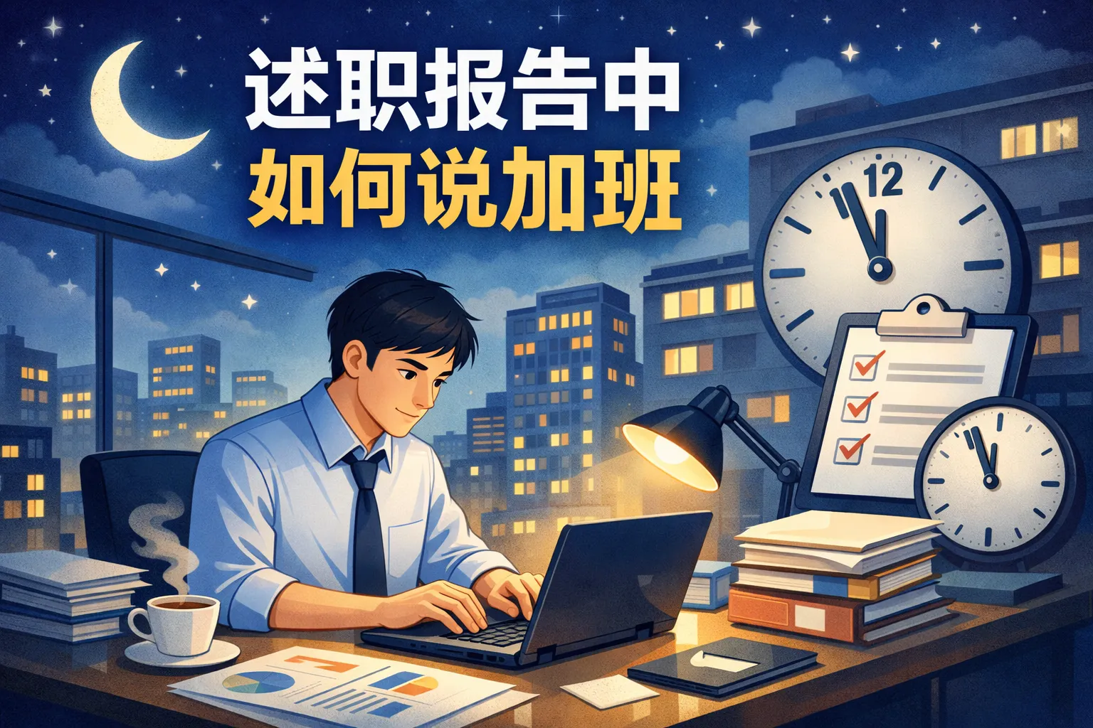 述职报告中如何说加班