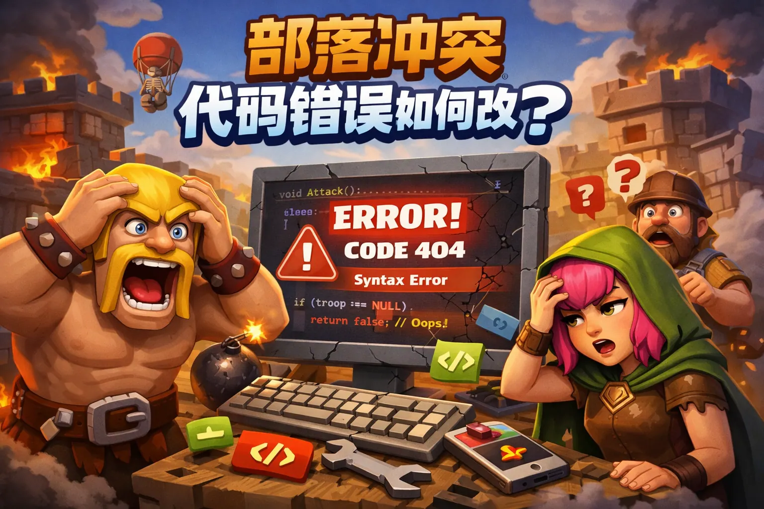 部落冲突代码错误如何改