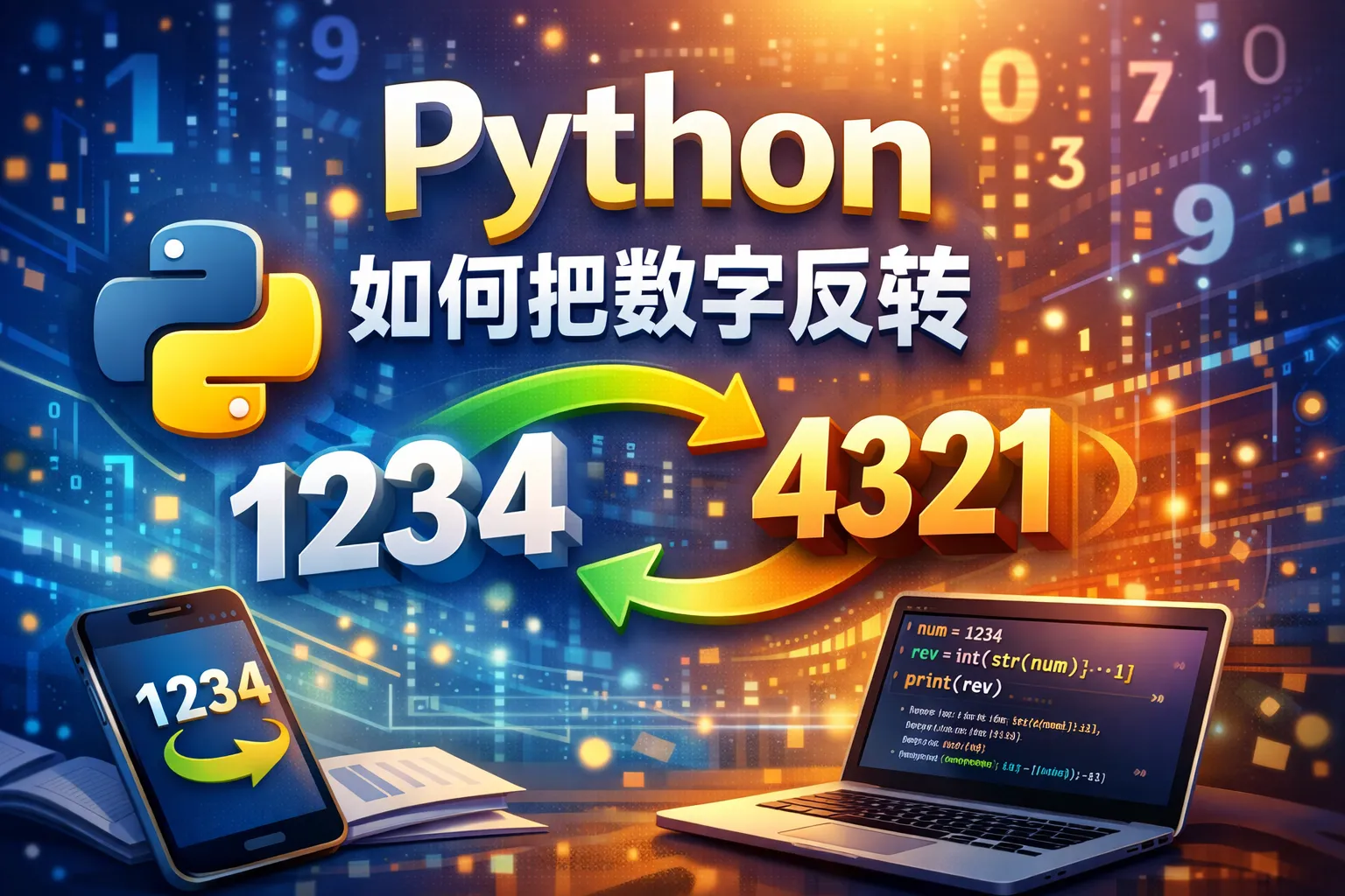 Python如何把数字反转