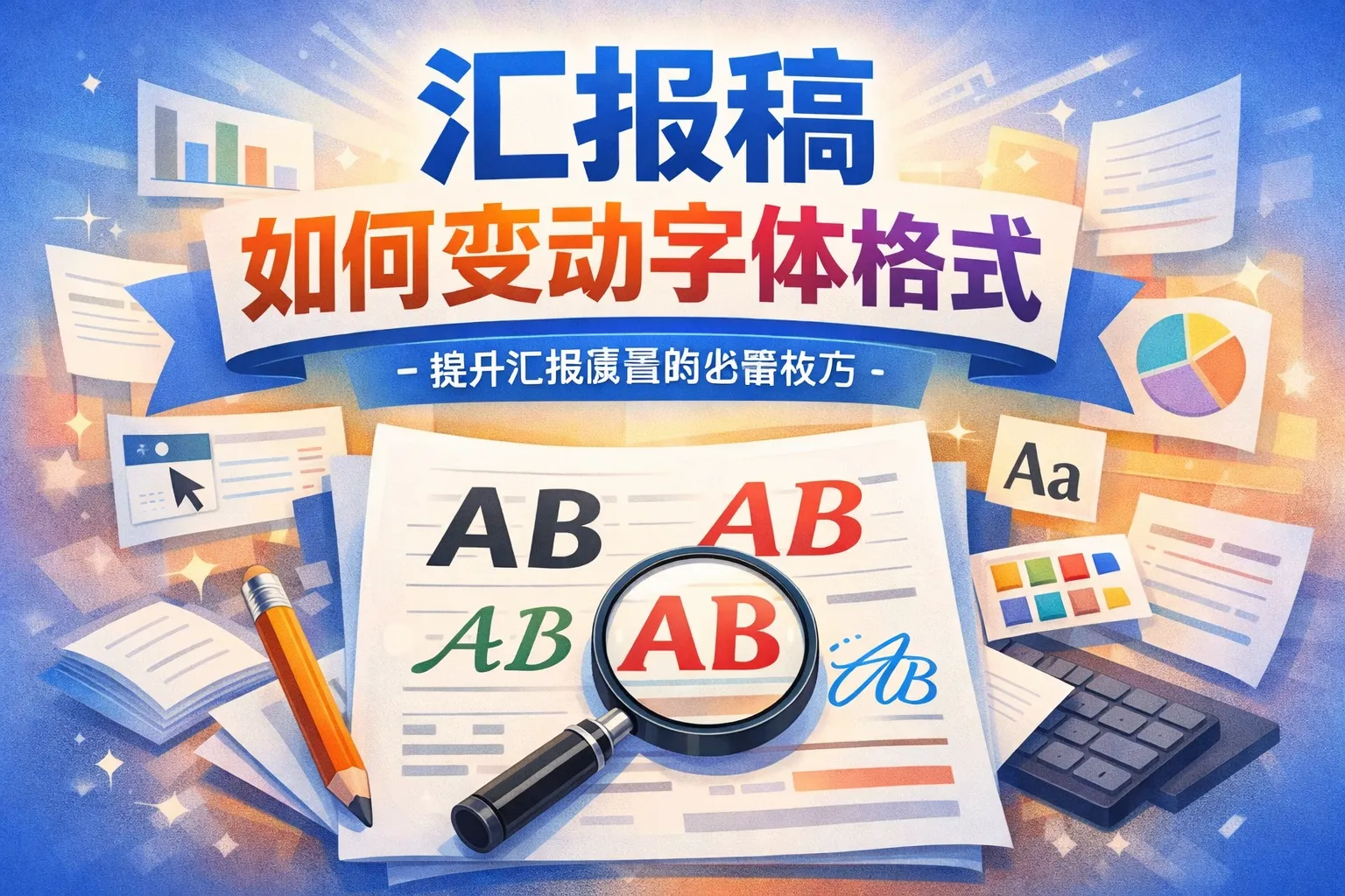 汇报稿如何变动字体格式