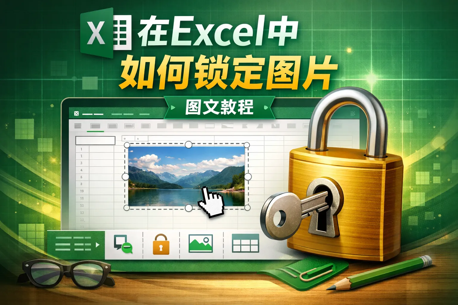 在excel中如何锁定图片