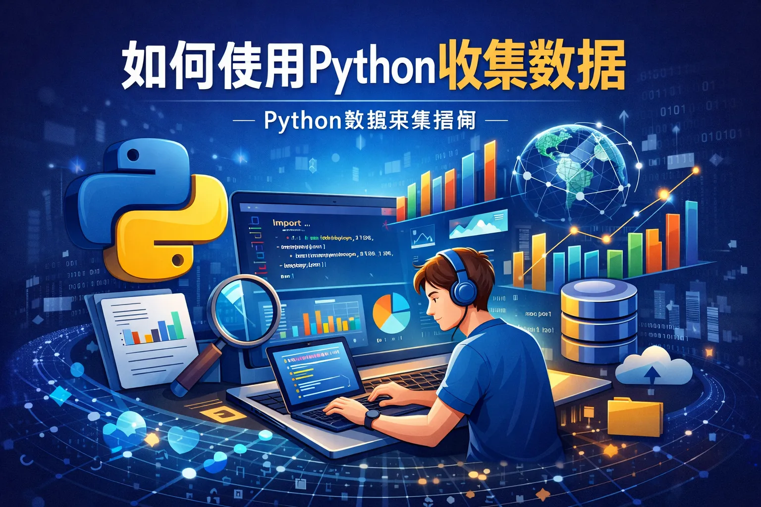 如何使用python收集数据