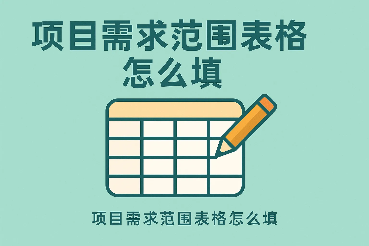 项目需求范围表格怎么填