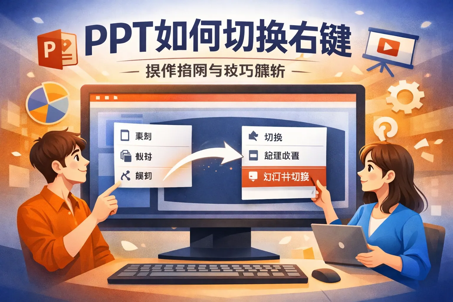 ppt如何切换右键