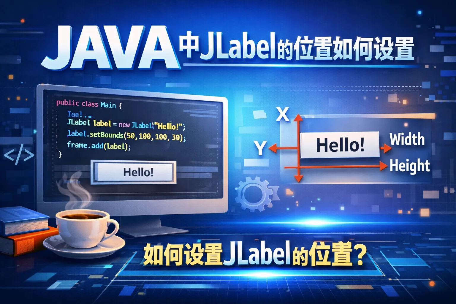 JAVA中jlabel的位置如何设置