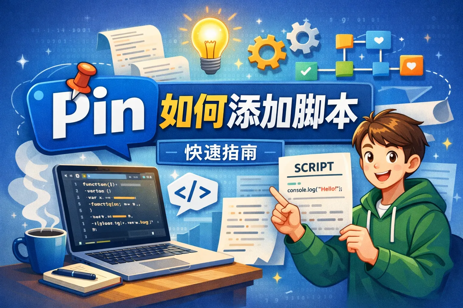 pin 如何添加脚本