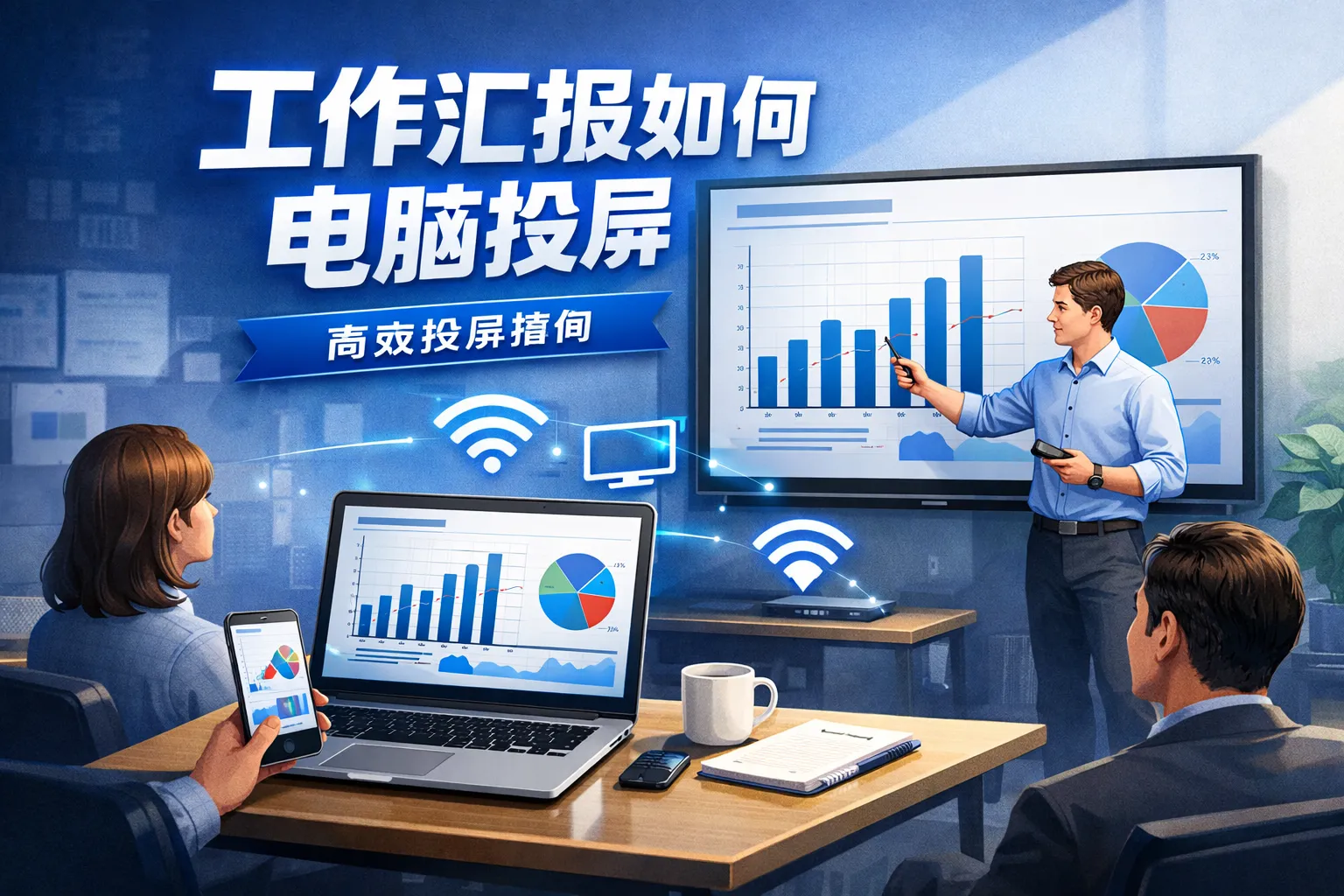 工作汇报如何电脑投屏