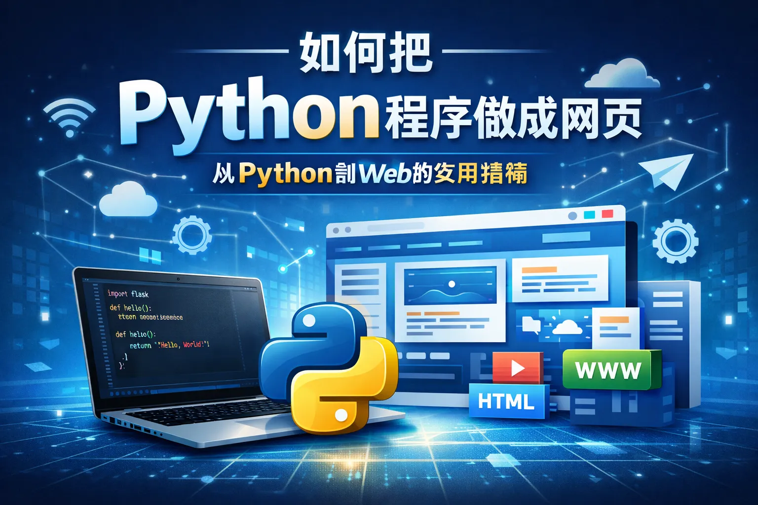 如何把python程序做成网页