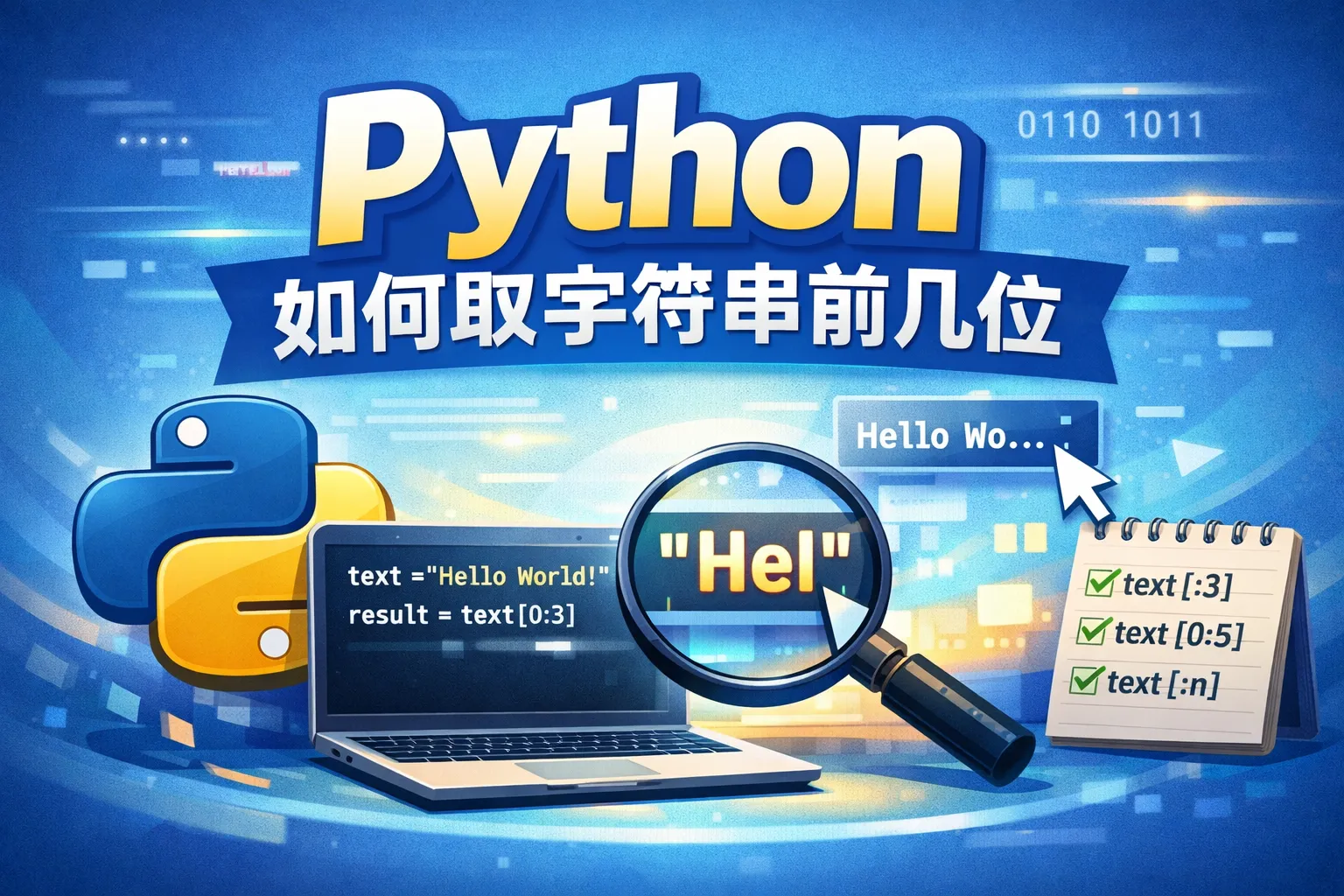 python如何取字符串前几位