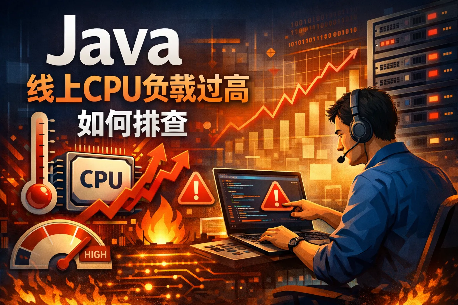 java线上cpu负载过高如何排查