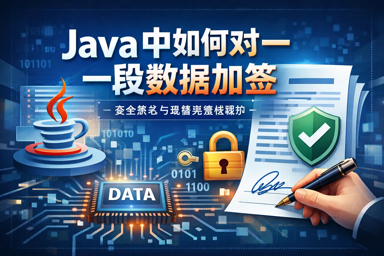 java中如何对一段数据加签