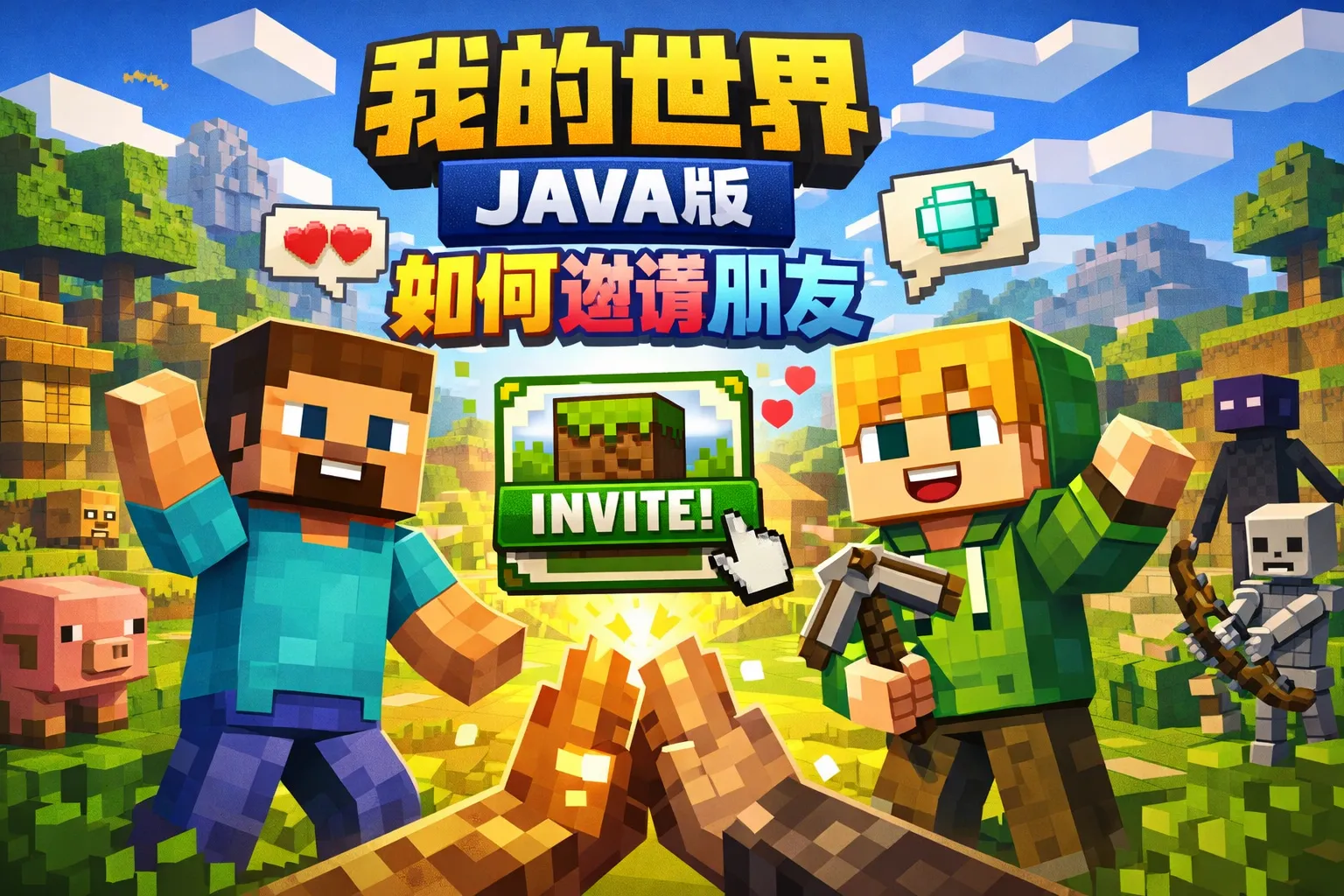 我的世界java版如何邀请朋友