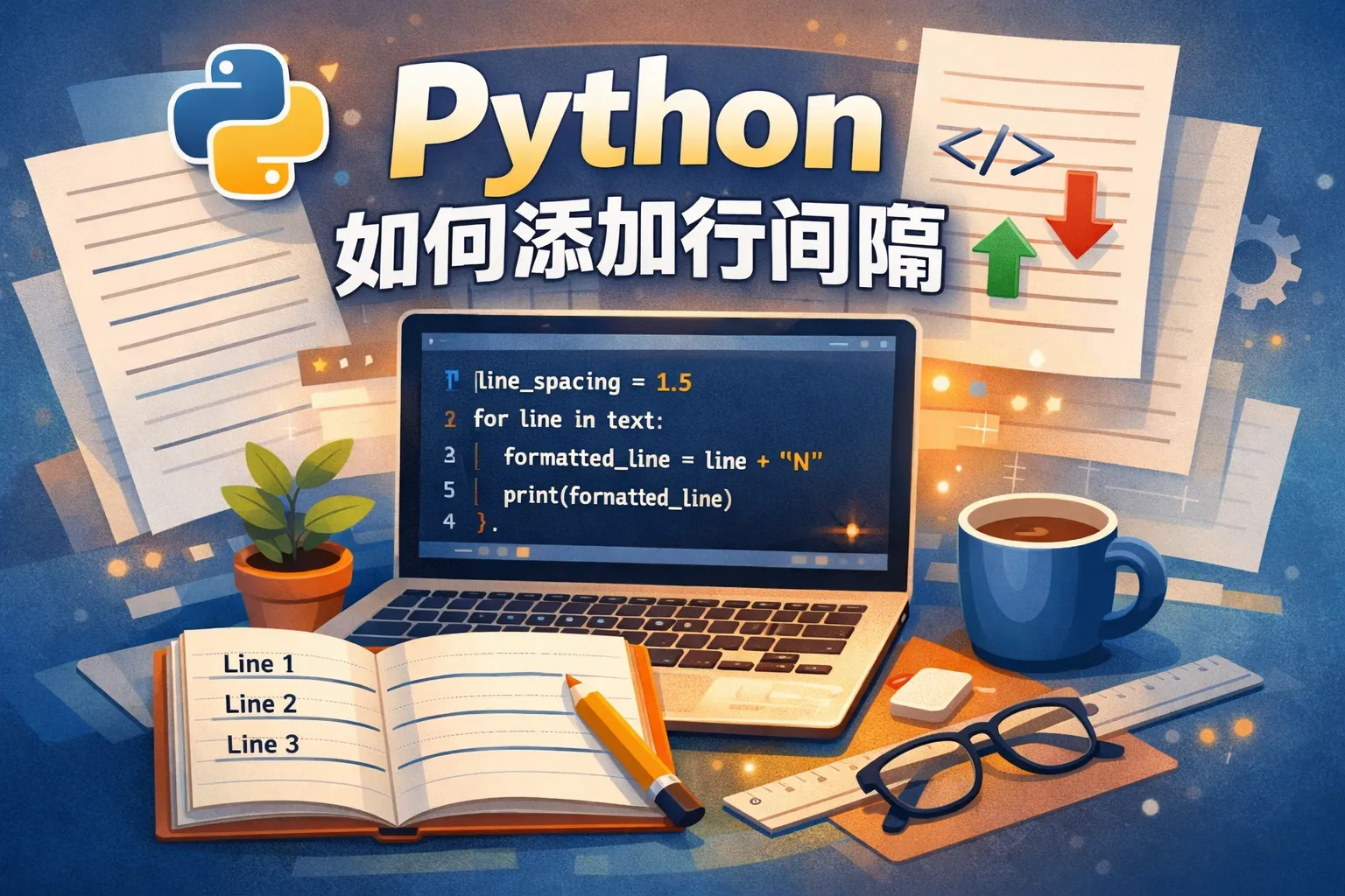 python如何添加行间隔