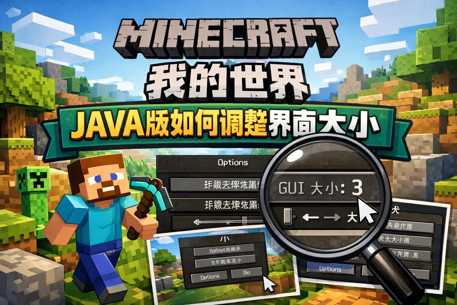 我的世界java版如何调整界面大小