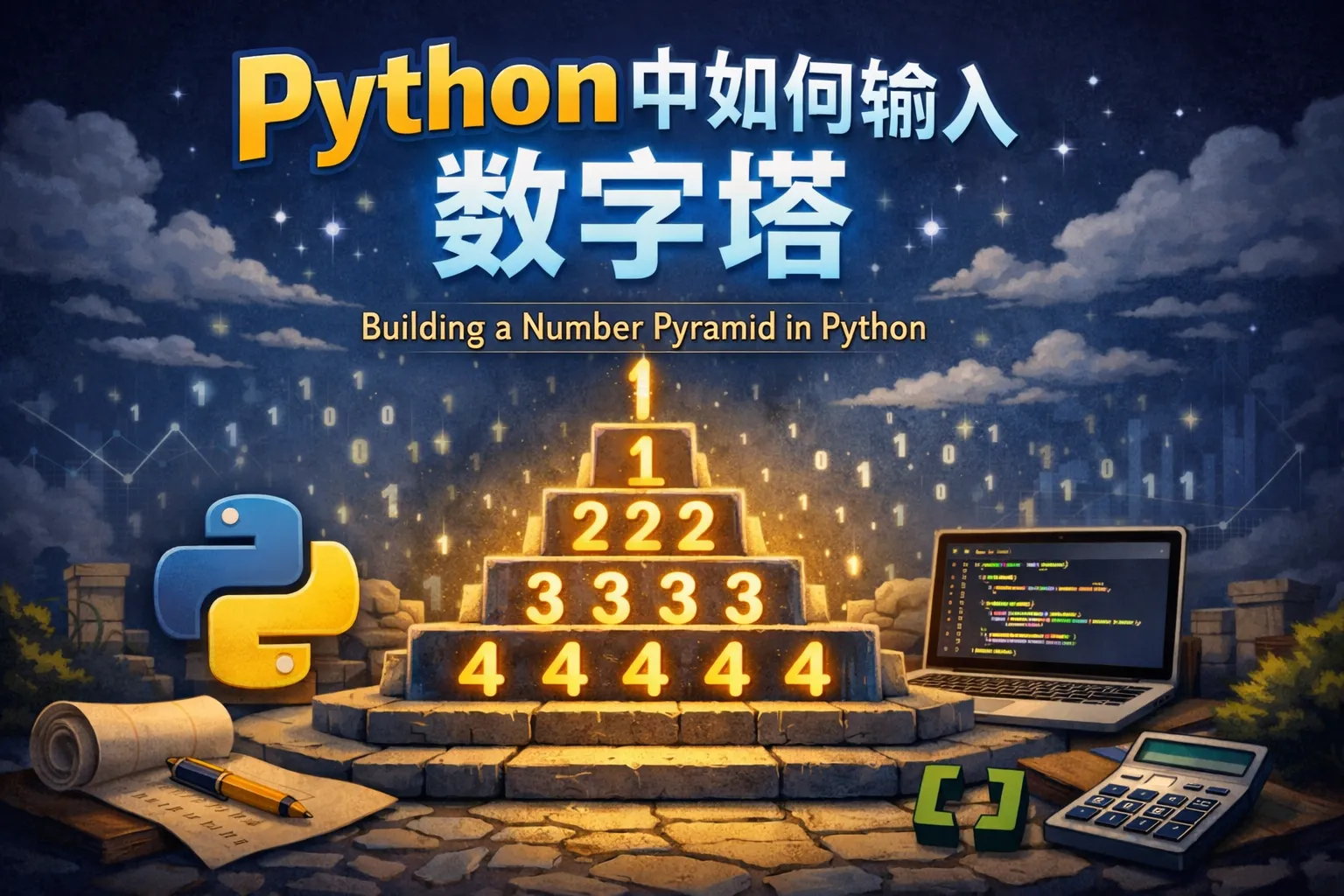 python中如何输入数字塔