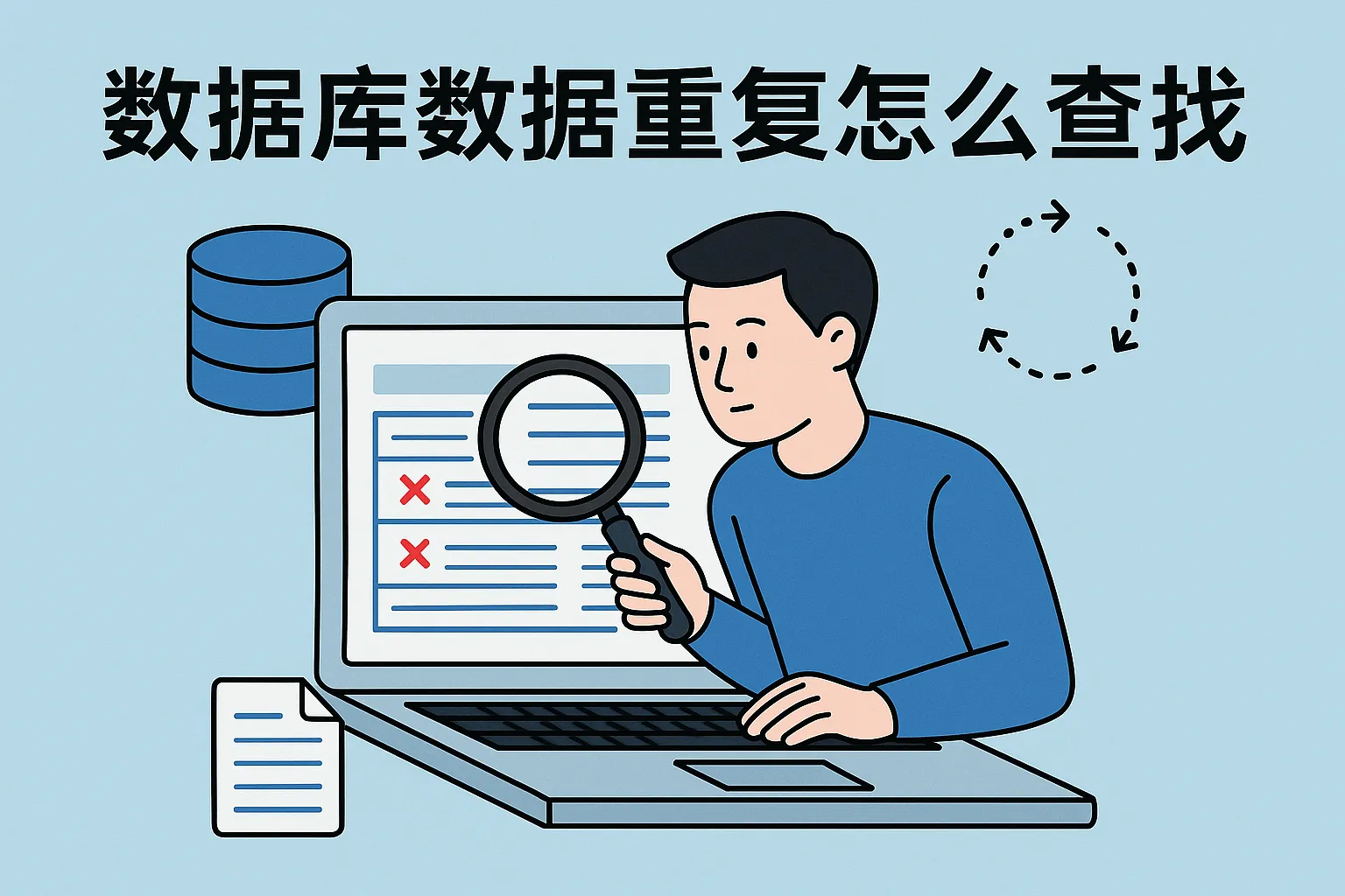 数据库数据重复怎么查找