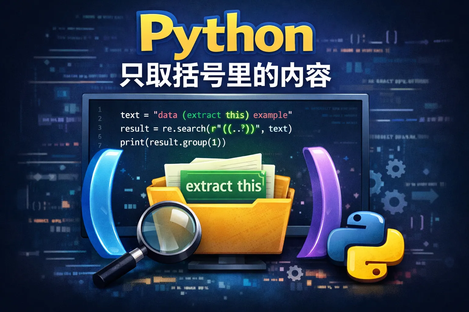 python 只取括号里的内容