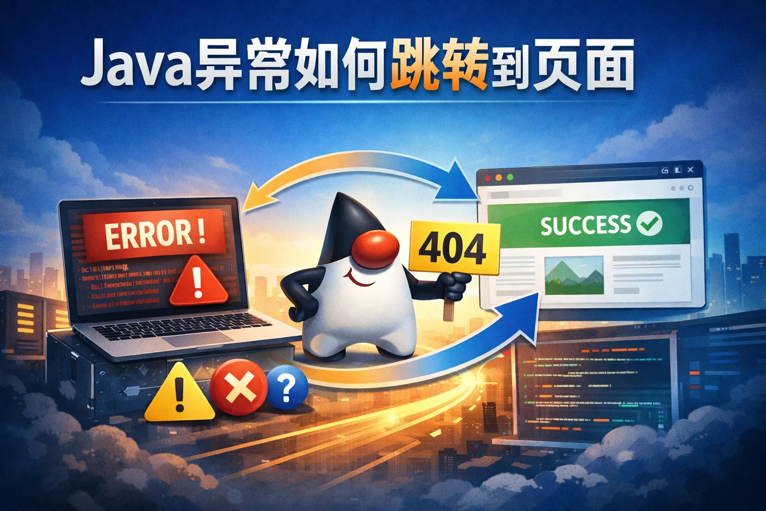 java异常如何跳转到页面