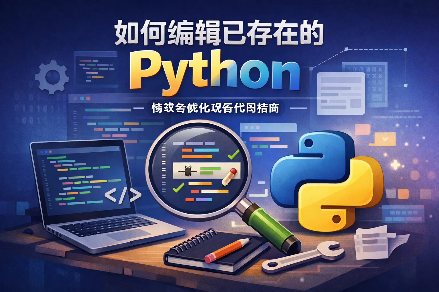 如何编辑已存在的python