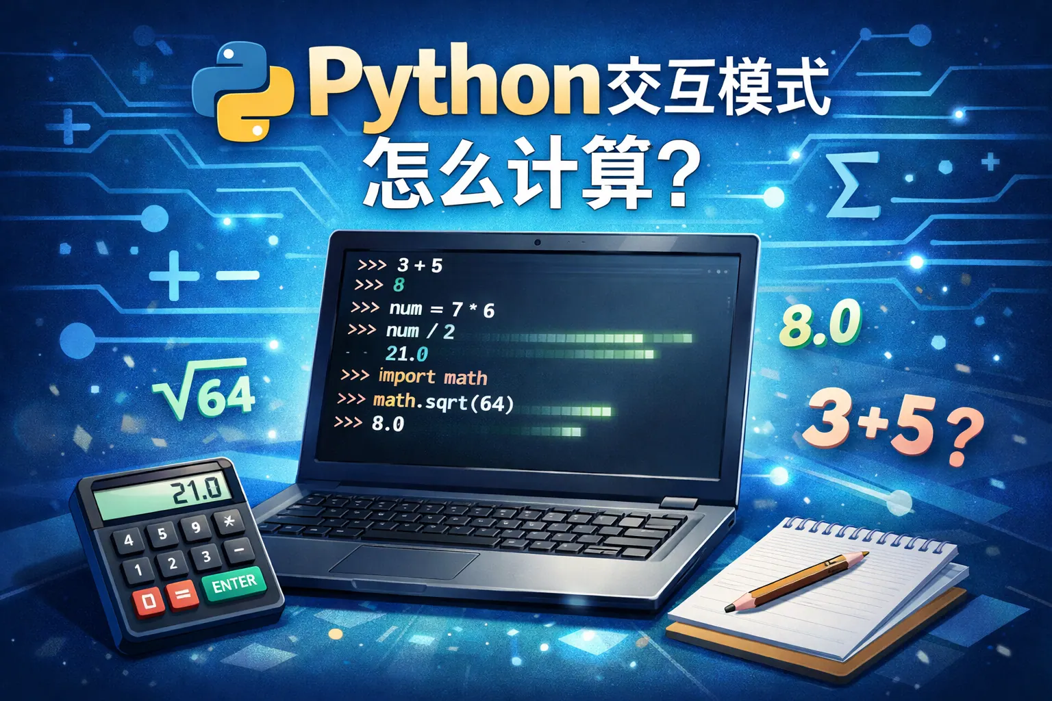 python交互模式怎么计算