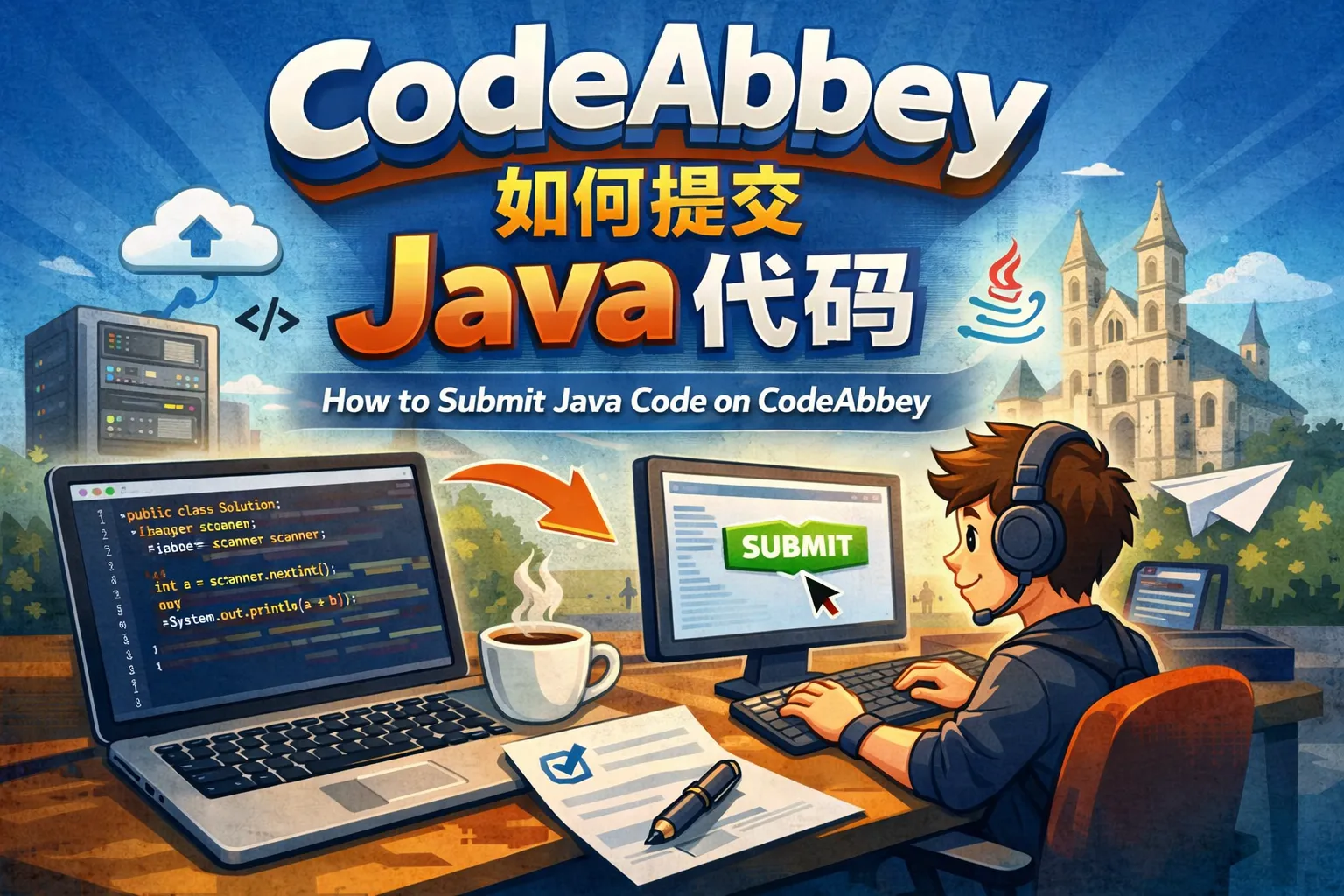 codeabbey如何提交java代码