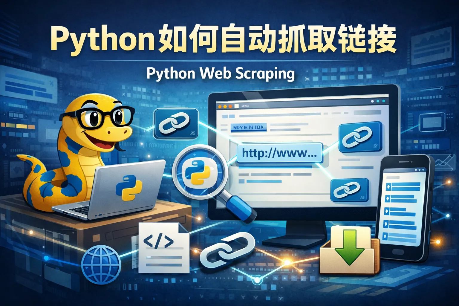 python 如何自动捉取链接