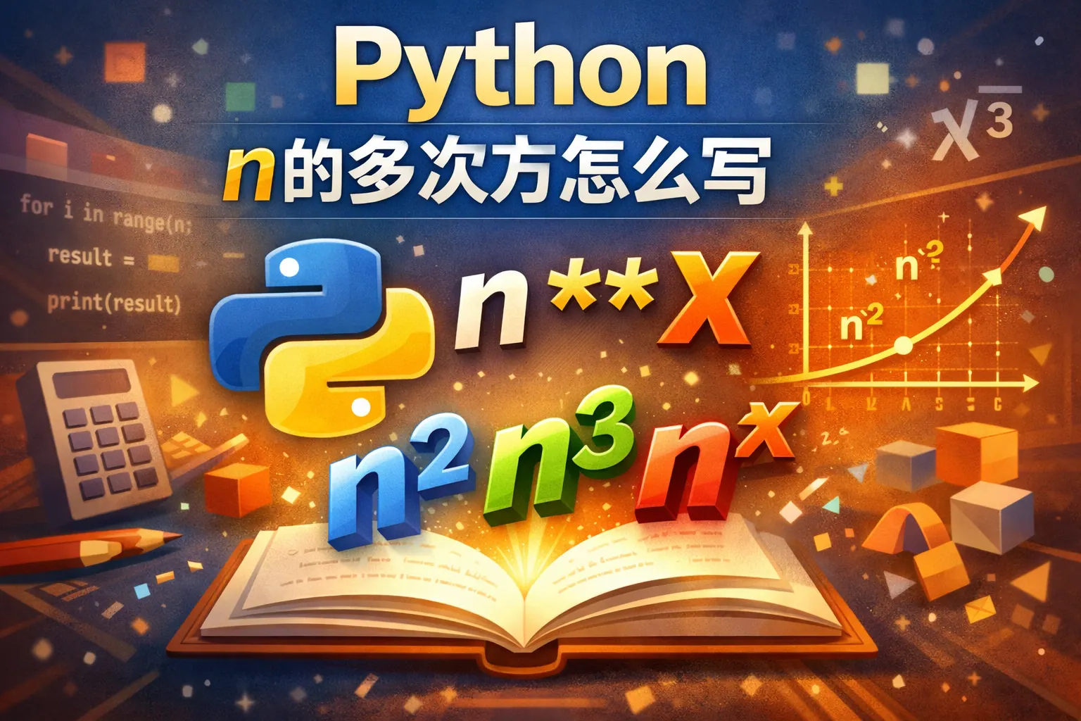python n的多次方怎么写