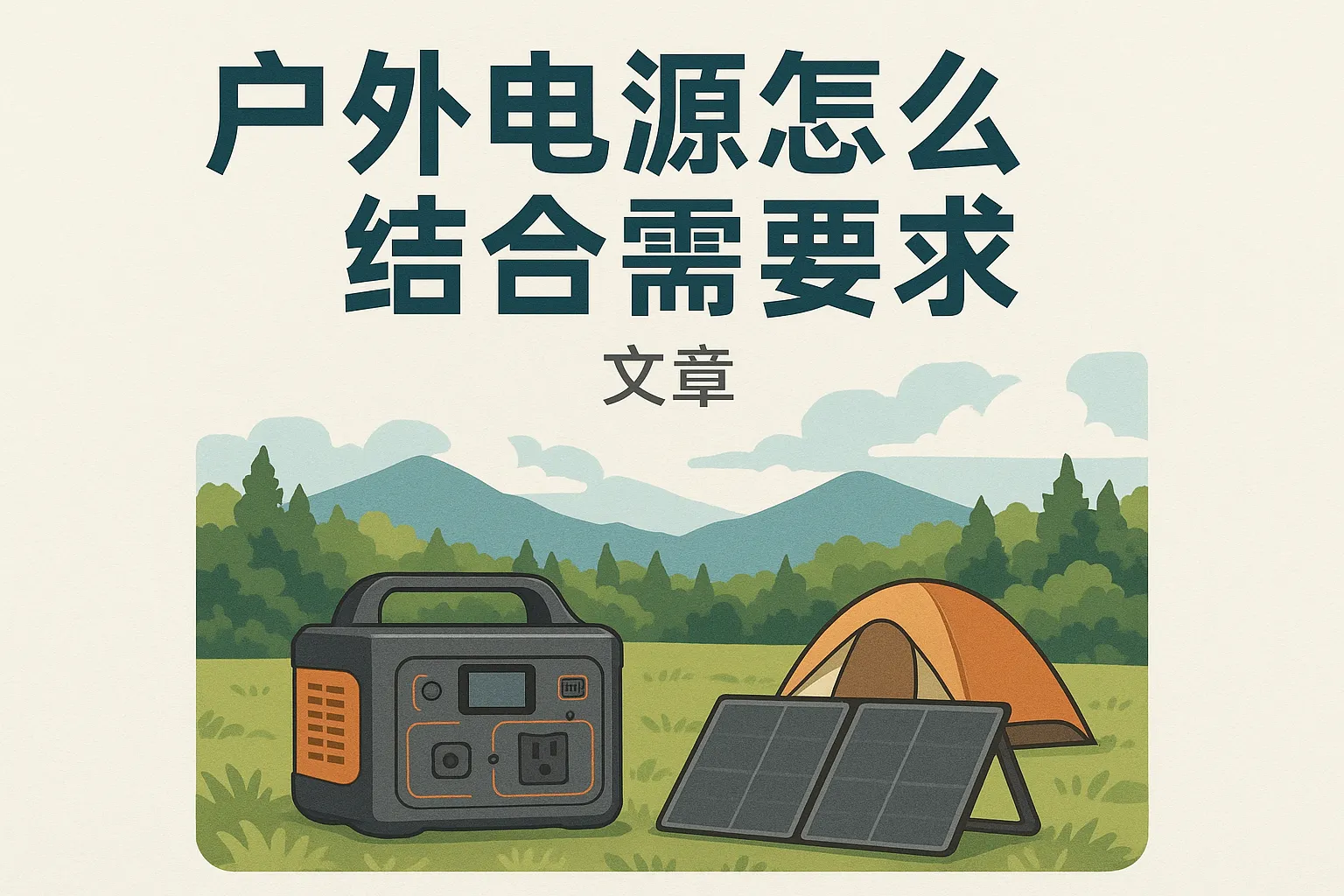 户外电源怎么结合需求