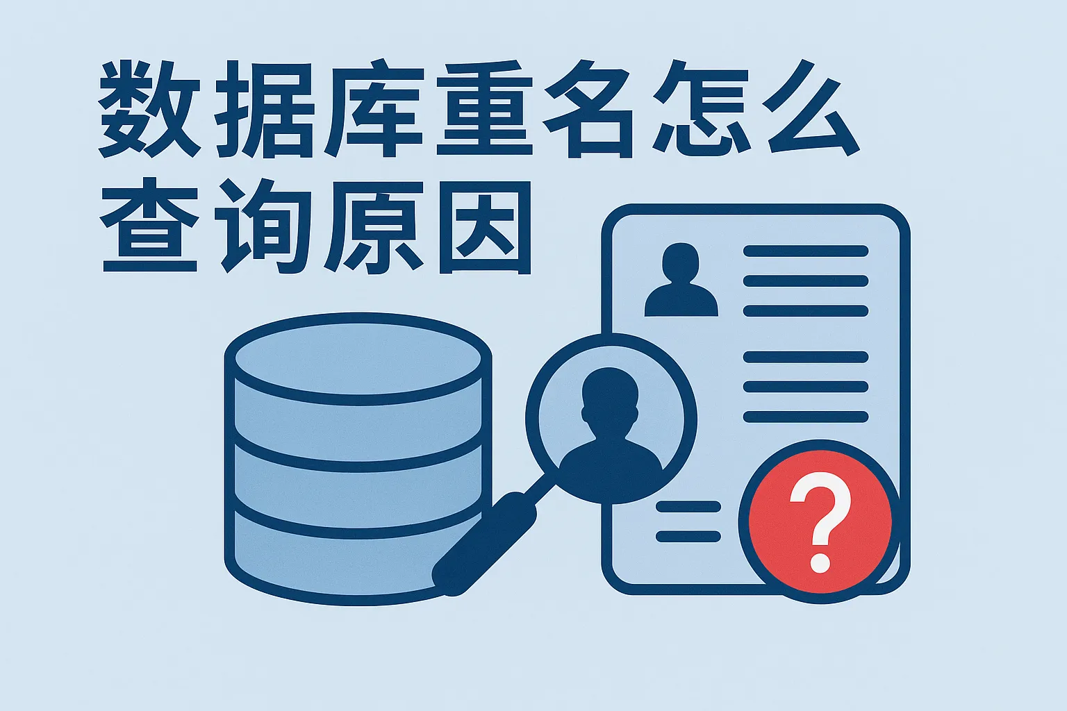 数据库重名怎么查询原因