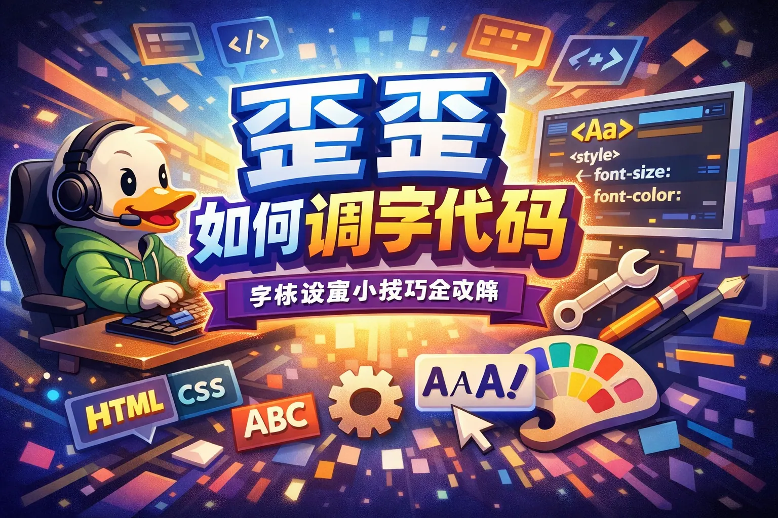 歪歪如何调字体代码