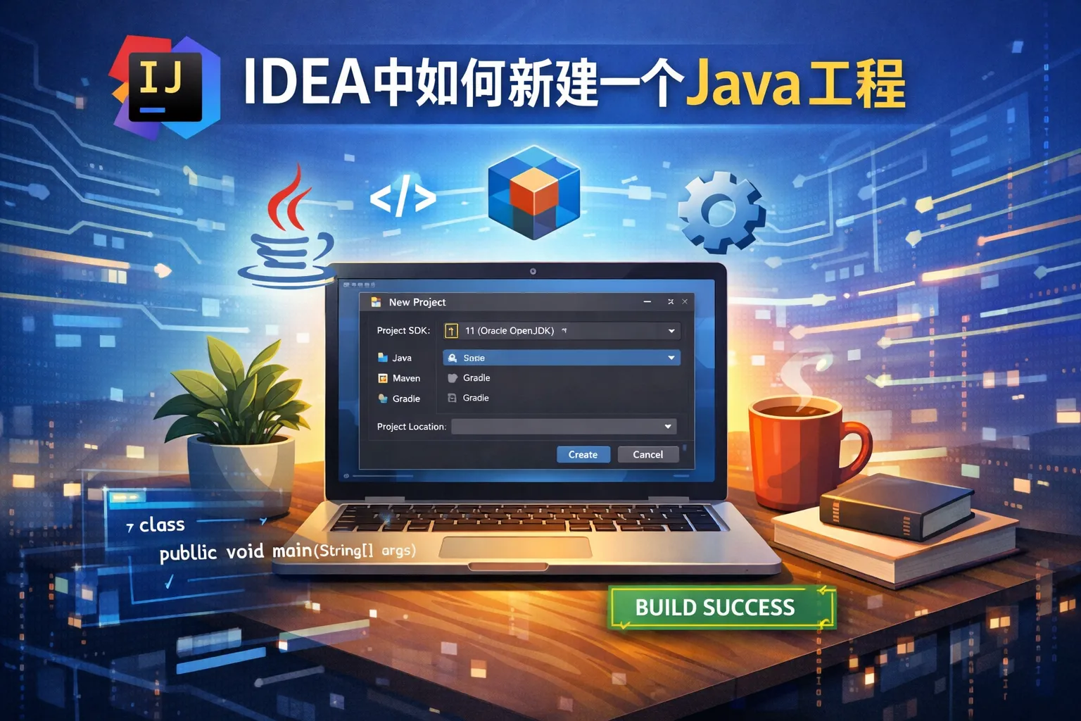 idea中如何新建一个java工程